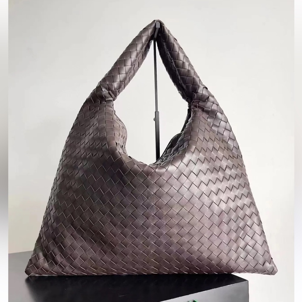 Brown Textured Handbag